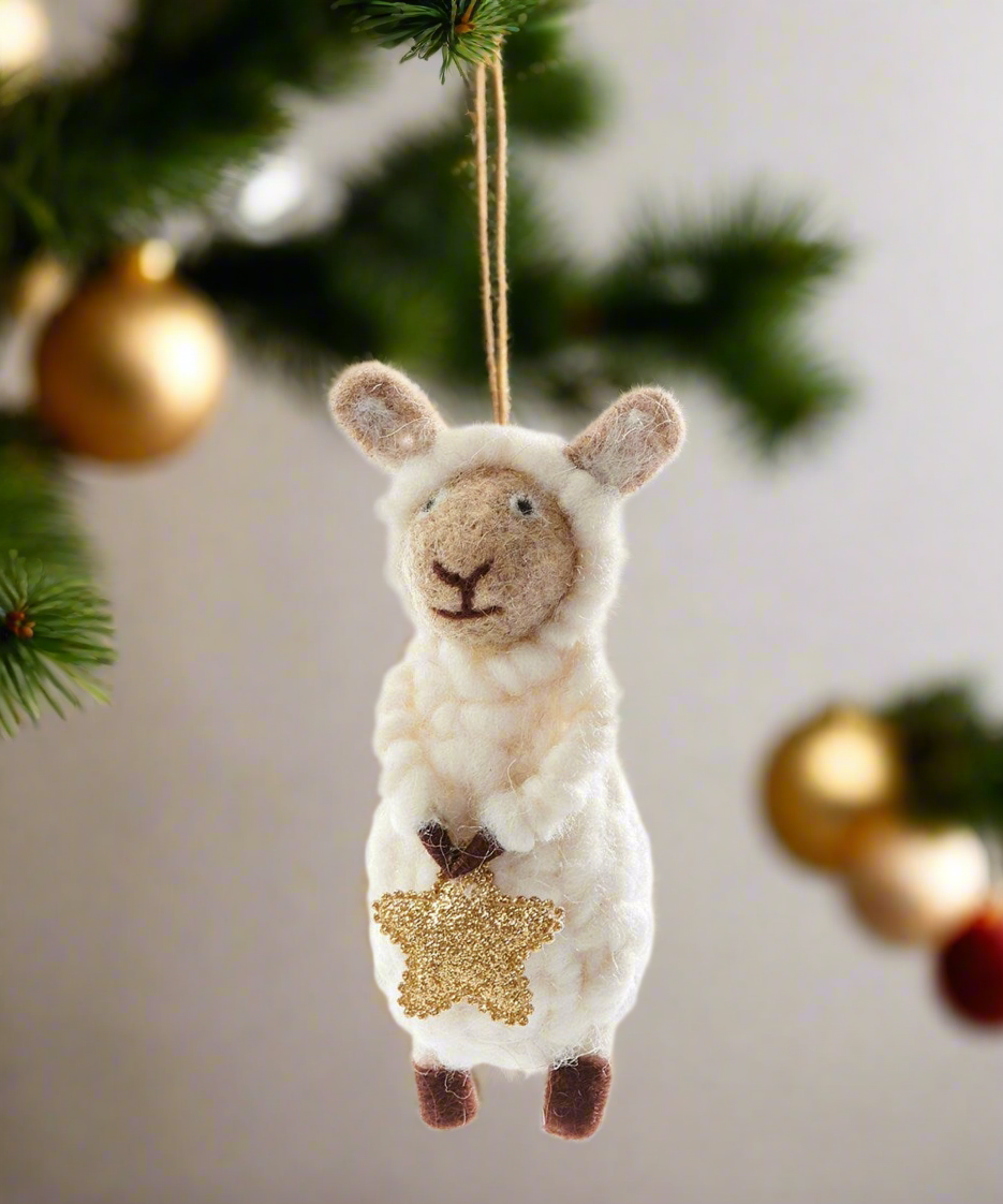 Wool Sheep Ornament