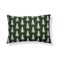 Pine Tree Green Lumbar Pillow