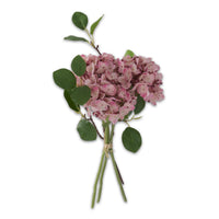 Pink Hydrangea Real Touch Bundle 12"