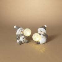 Lighted Terracotta Holiday Snowman