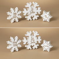 Reversible Engraved  Snowflake Block