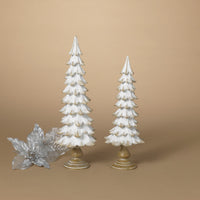 White Resin Pedestal Christmas Tree