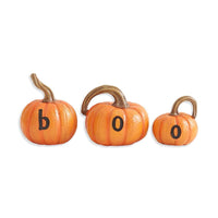 Reversible Orange BOO Pumpkins Set of 3