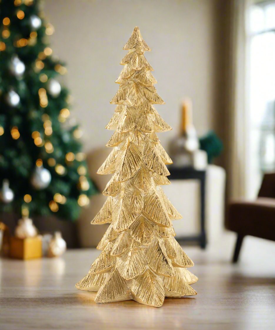 Gold Sculpted Tree Decor