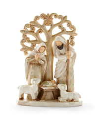 White and Gold Nativity Decor