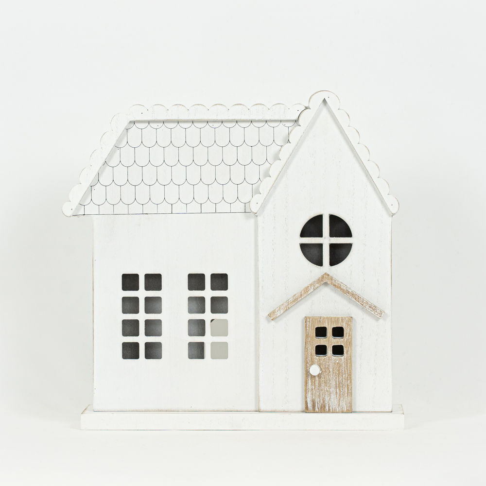 Wood Cutout House Tudor