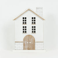 Wood Cutout House Two Story