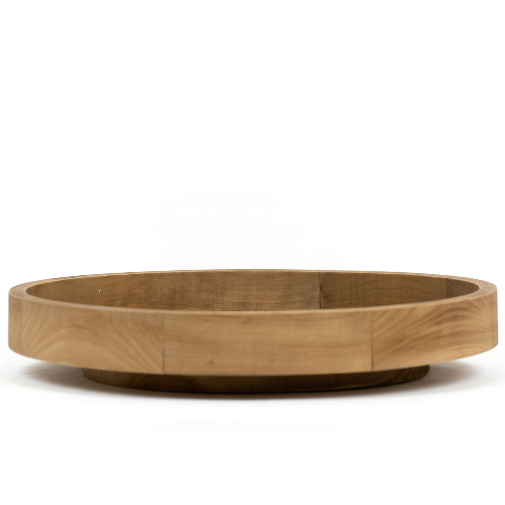 Lazy Susan Wood Tray Natural