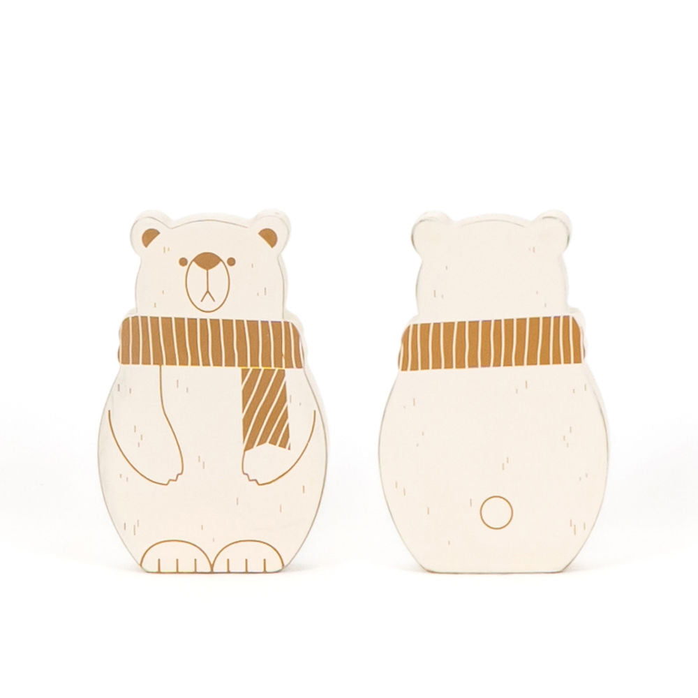 Chunky Wood Polar Bear Sitter