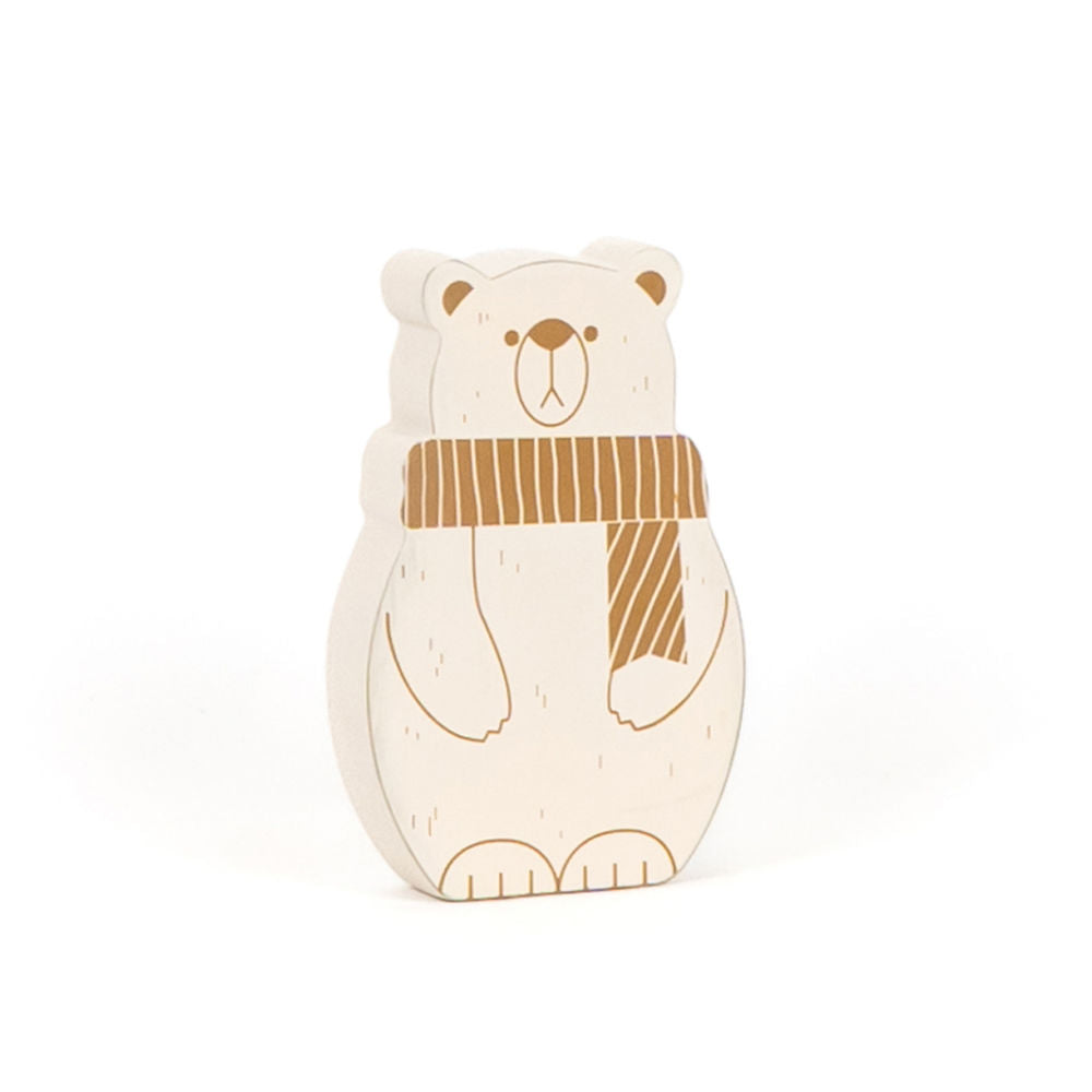 Chunky Wood Polar Bear Sitter