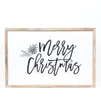 Reversible Merry Christmas and Persian Pattern Wood Sign