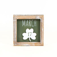 Reversible February and March Wood Sign