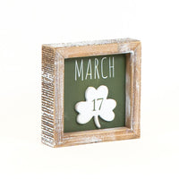 Reversible February and March Wood Sign