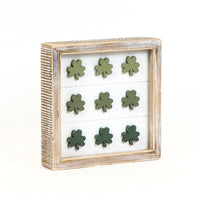 Reversible Multi Hearts and Shamrocks Wood Sign