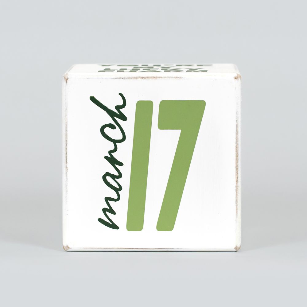 St. Patrick's Decorative Wood Cube