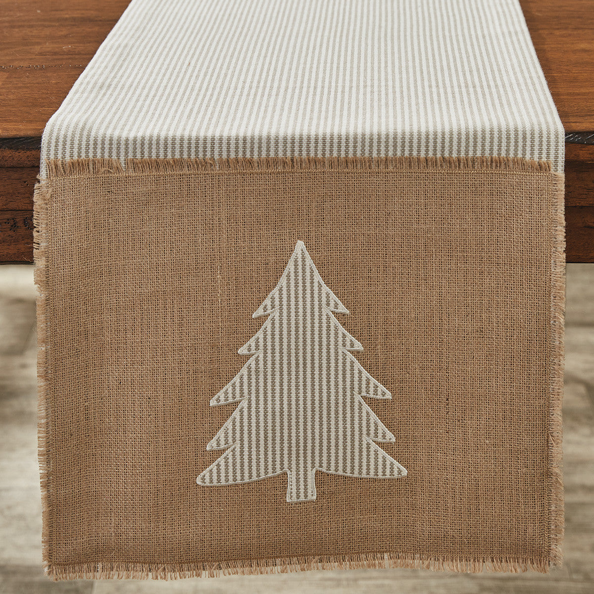 Modern Farmhouse Christmas Table Runner 72"