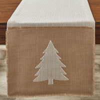 Modern Farmhouse Christmas Table Runner 72"