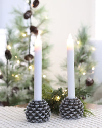 Pinecone Taper Candle Holder