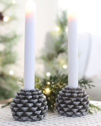 Pinecone Taper Candle Holder