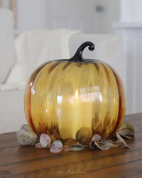 Amber Glass Pumpkin Cloche