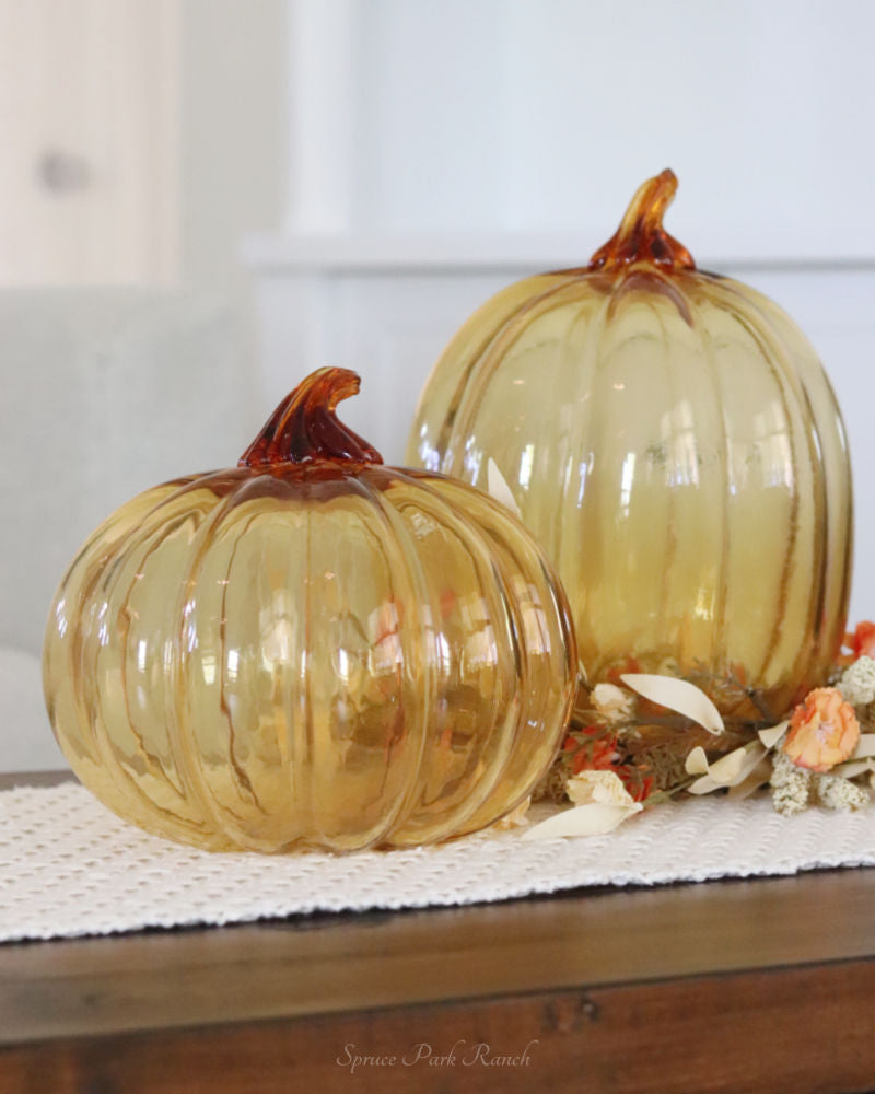 Amber Glass Pumpkin