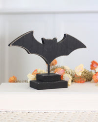 Bat Wood Cutout On Stand