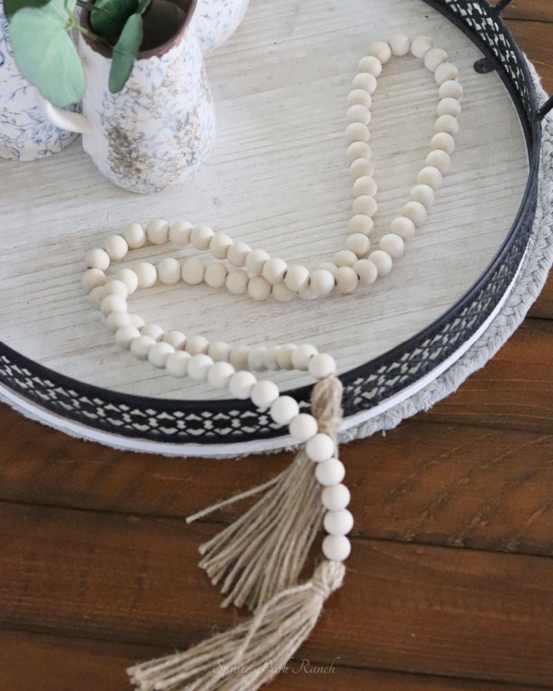 Long Blessing Beads With Tassle 50"L