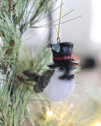 Bundled Up Bird Ornament