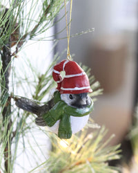 Bundled Up Bird Ornament