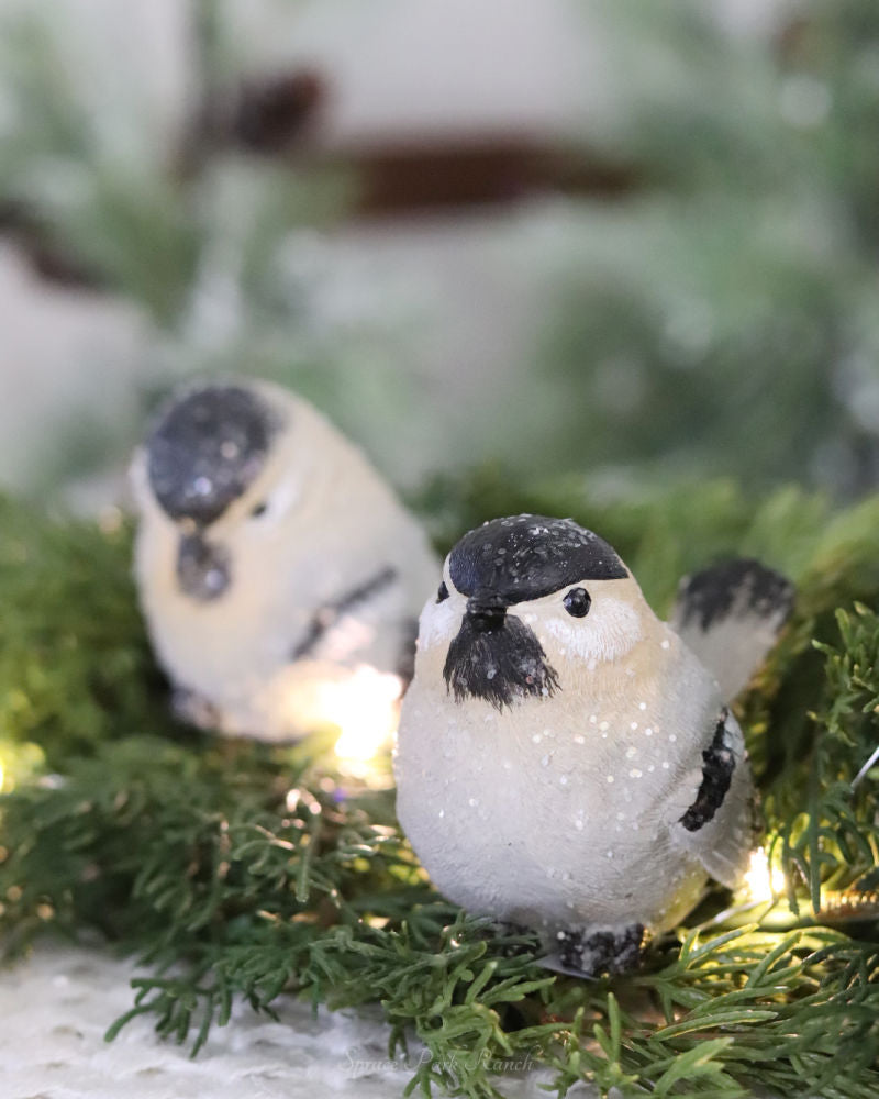 Holiday Chickadee Bird Figure