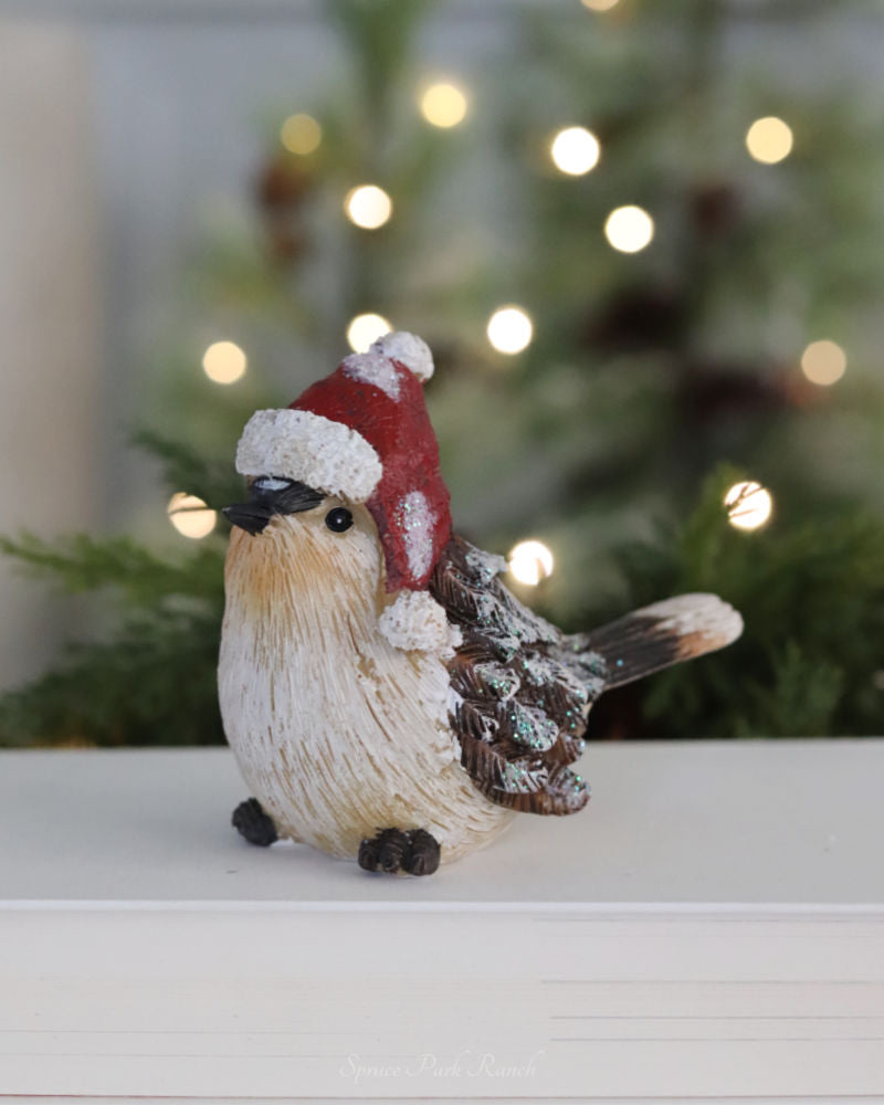 Snowy Pinecone Bird