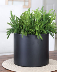 Flat Black Drop Pot Planter