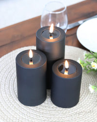 Deluxe Home Black Outdoor LED Candles