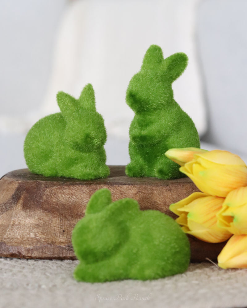 Moss Flocked Bunny