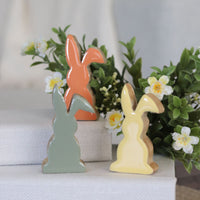 Mini Colourful Wood Bunny