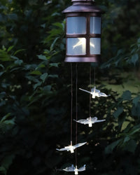 Bronze Butterfly Solar Hanging Lantern