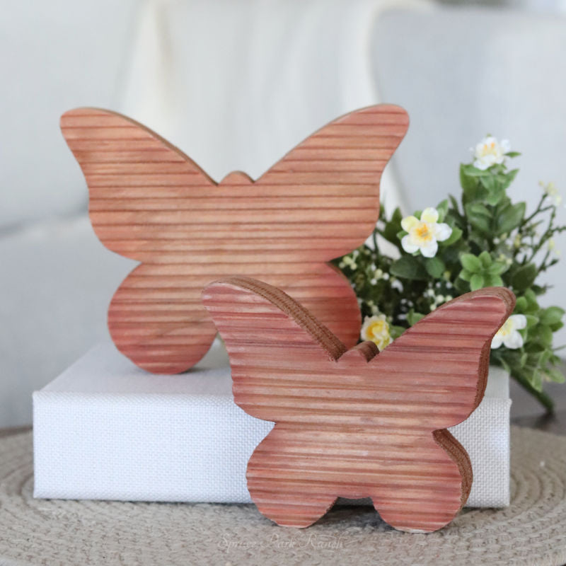 Textured Apricot Butterfly Block