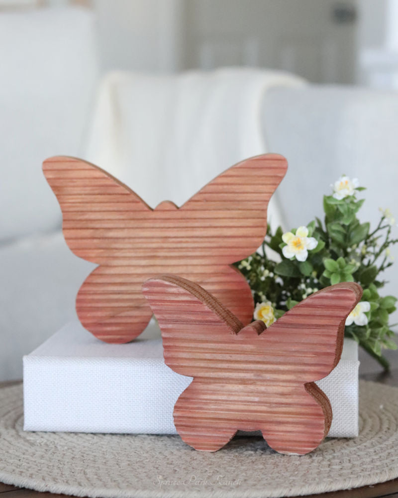 Textured Apricot Butterfly Block