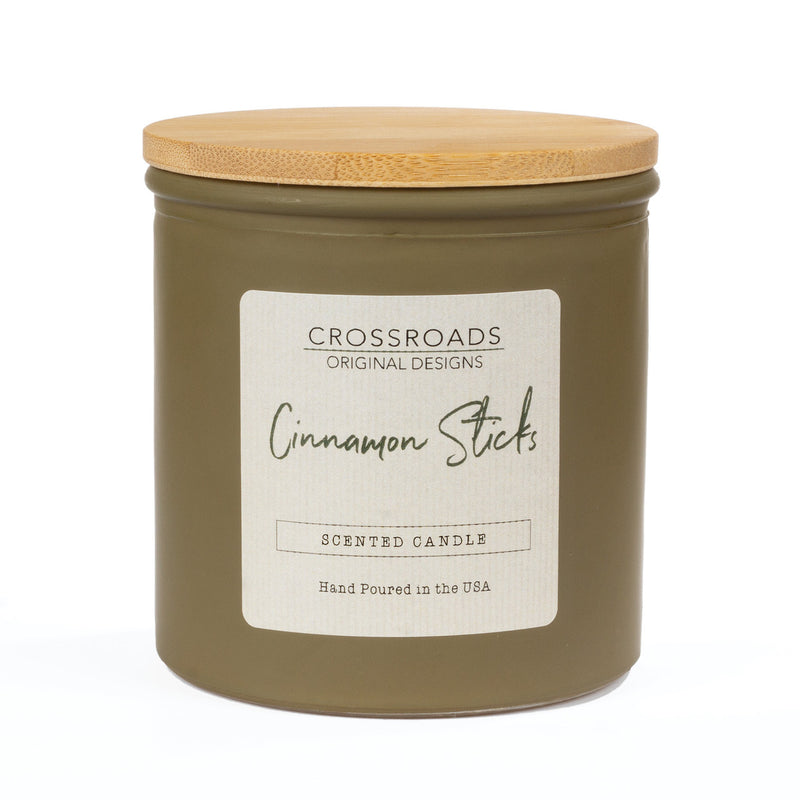 Crossroads Cinnamon Sticks Coloured Glass Jar 14oz