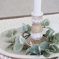 Whitewashed Candle Stick Holder