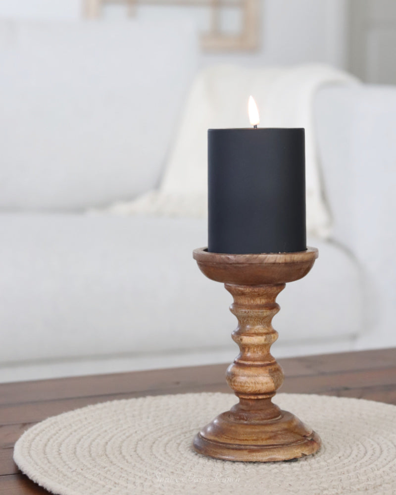 Wood Candle Holder