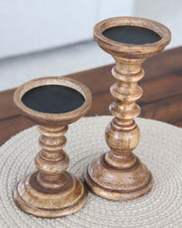 Wood Candle Holder