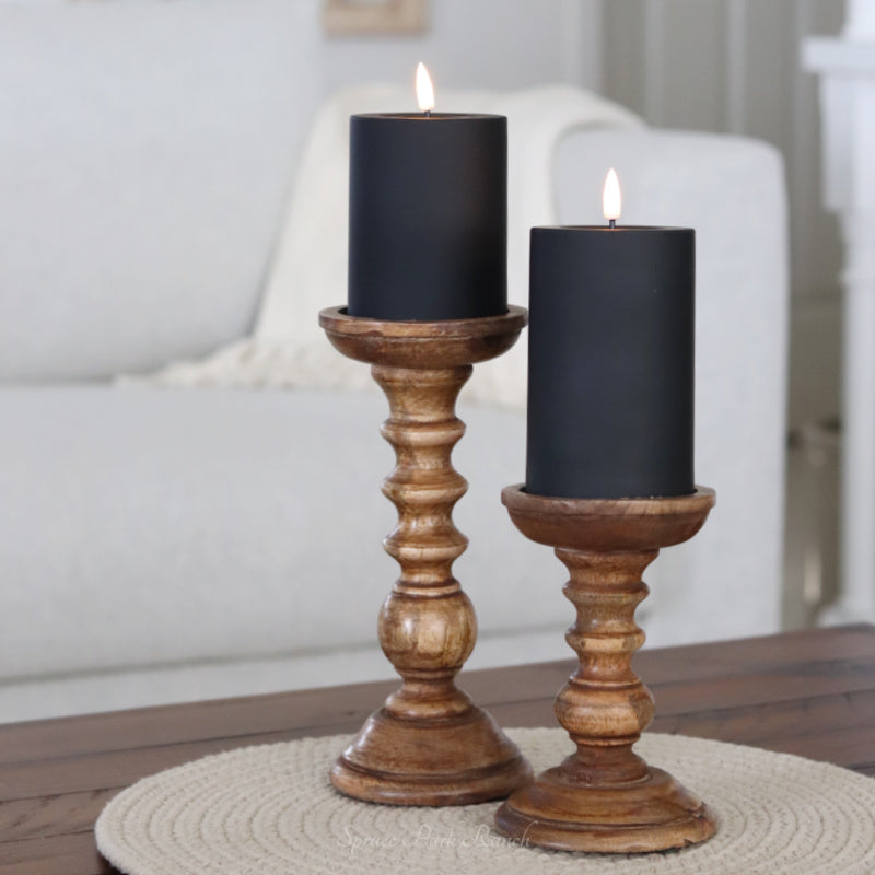 Wood Candle Holder