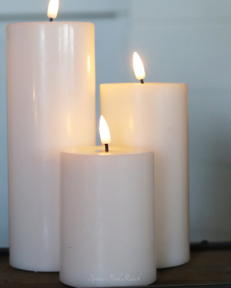 Deluxe Home Ivory Cream LED Candles