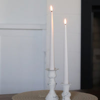 Deluxe Home Ivory LED Shiny Tapers Candle Set