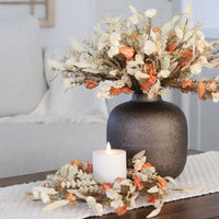 Natural and Orange Carnation Greenery Collection