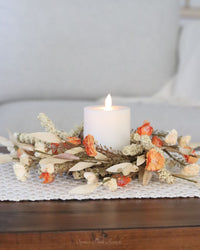 Natural and Orange Carnation Greenery Collection