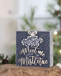 Christmas Sentiment Wood Block Decor