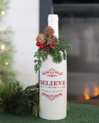 White Ceramic Christmas Message Bottle