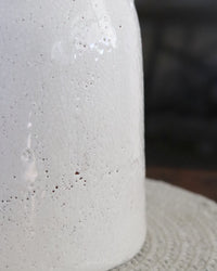 Distressed White Ceramic Crackle Jug